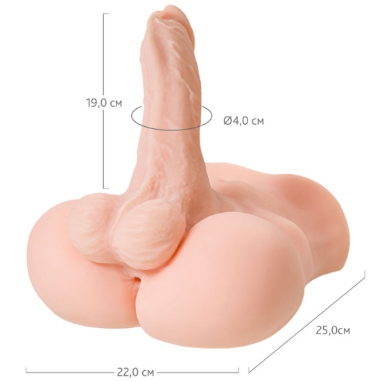 Мастурбатор-анус с фаллосом ToyFa Manuel